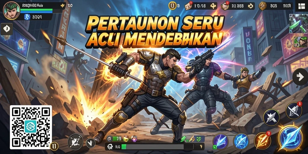 Tampilan aksi menakjubkan dalam game 8QR