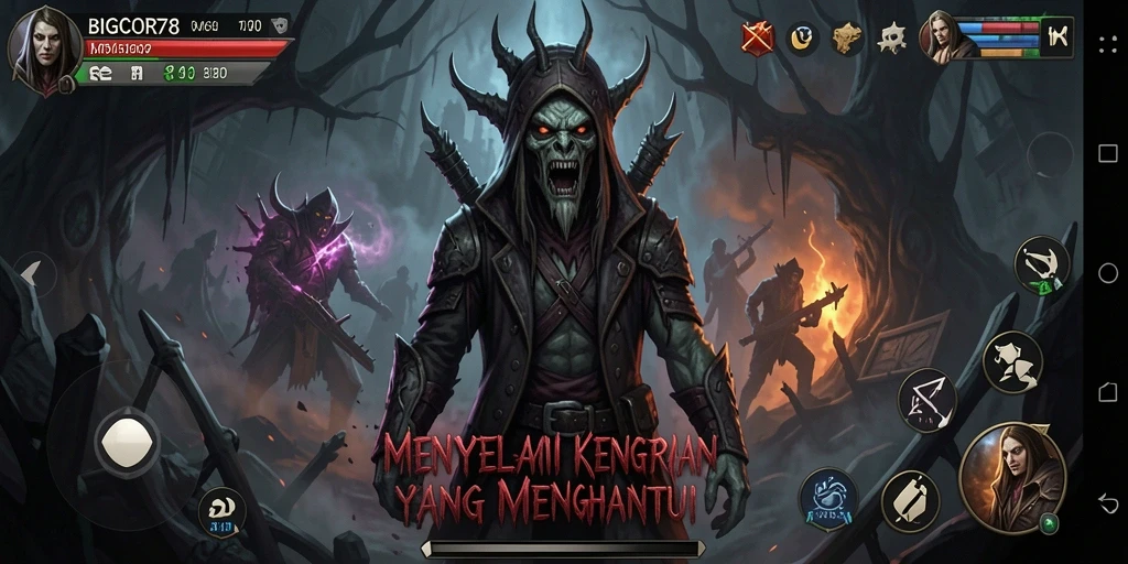 Gameplay menyeramkan di dalam dunia yang kelam dan menakutkan.