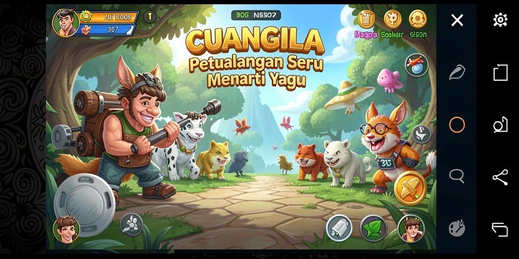 Gameplay seru dan menantang dalam Cuangila yang penuh petualangan.