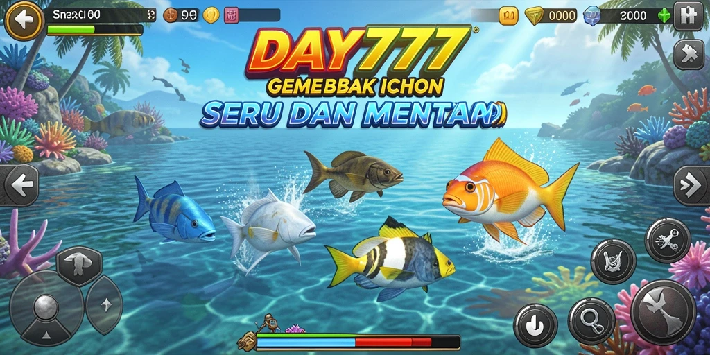 Gameplay seru dalam <strong>DAY777</strong> dengan berbagai jenis ikan yang menantang.