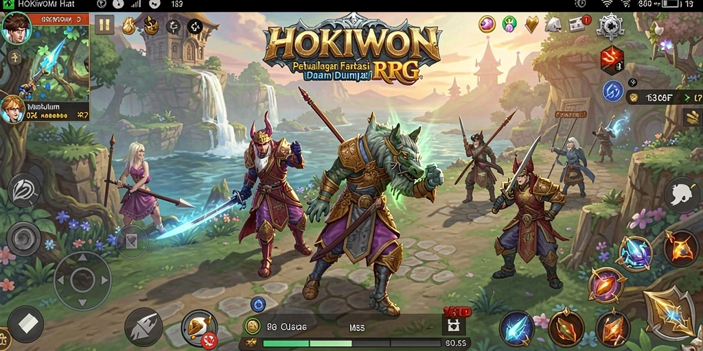 Tampilan gameplay HOKIWON yang seru dan menantang.