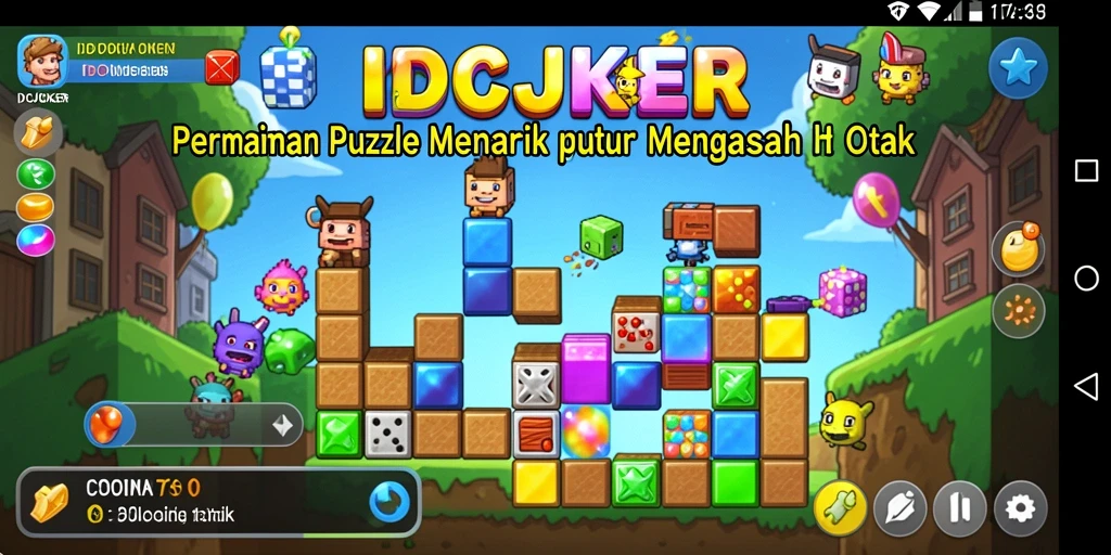 Screenshot gameplay IDCJOKER dengan tantangan puzzle menantang.