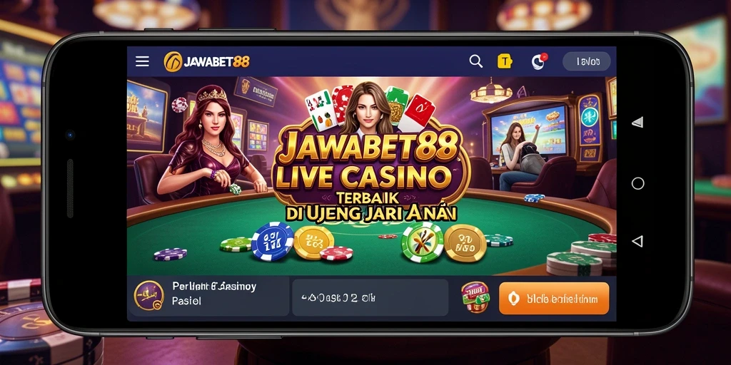 Tampilan gameplay Live Casino yang mendebarkan di JAWABET88.