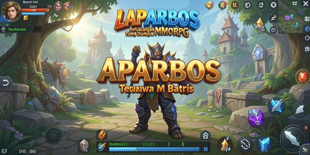 Screenshot utama LAPARBOS menampilkan aksi seru di dunia MMORPG.