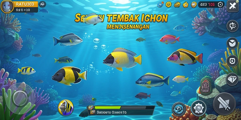 Screenshot gameplay Tembak Ikan yang seru dan menarik.
