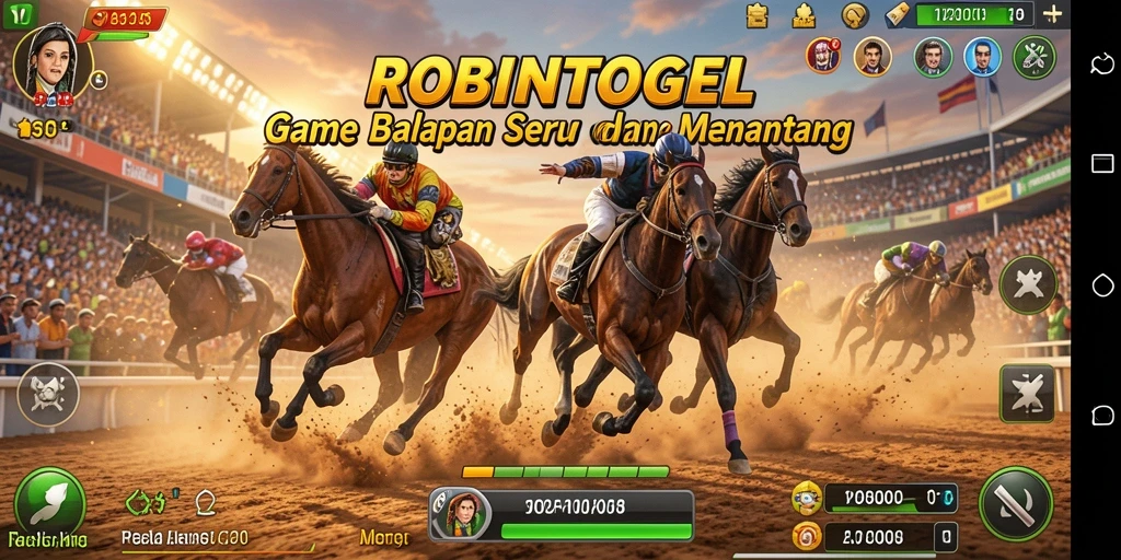 Gameplay Racing seru di ROBINTOGEL dengan grafik yang menarik.