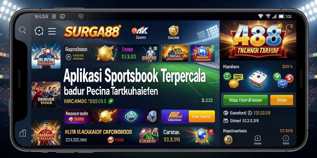 Tampilan menarik dan interaktif dari gameplay Sportsbook SURGA88.