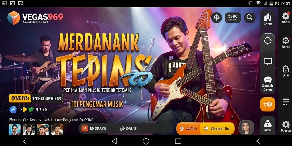 Tampilan gameplay yang menarik dari VEGAS969 saat memainkan lagu favorit.